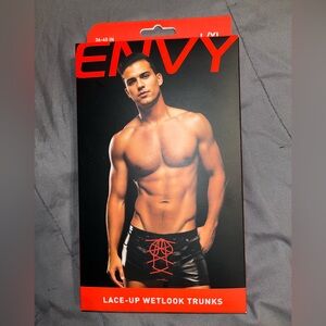 New men’s Lace Up Vinyl Trunks